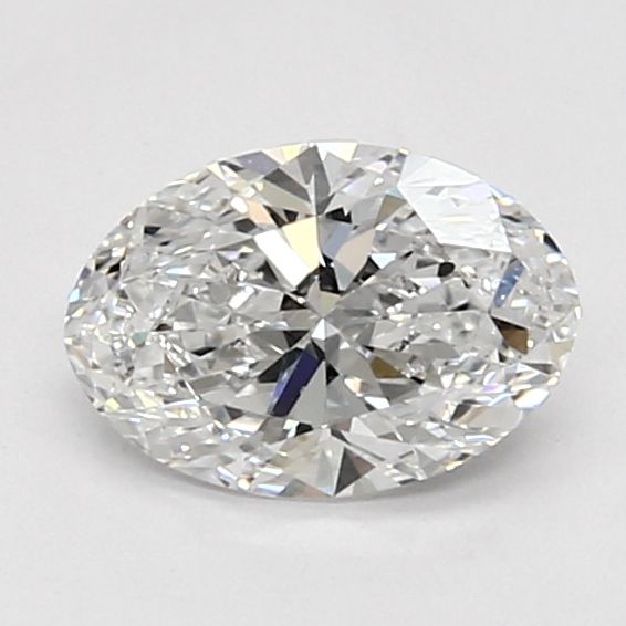 1.0 Carat Oval Lab Diamond with  Cut Diamond in 14KT  view 1
