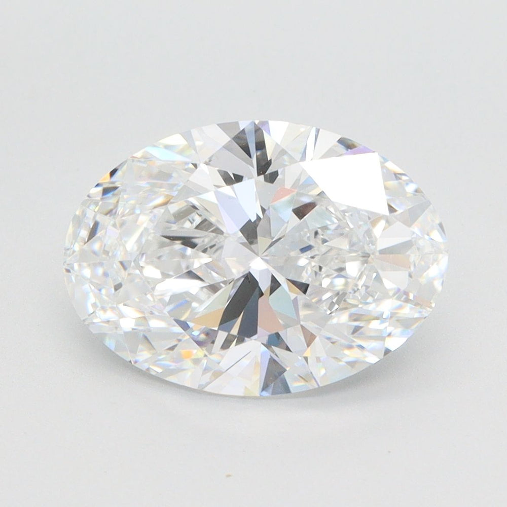3.07 Carat Oval Lab Diamond with  Cut Diamond in 14KT  view 1
