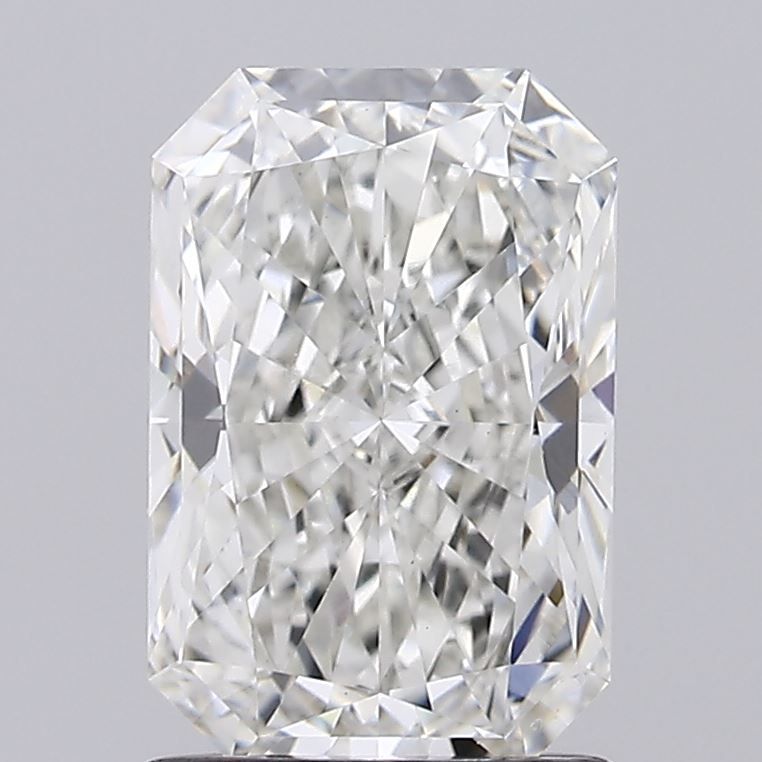1.8 Carat Radiant Lab Diamond with  Cut Diamond in 14KT  view 1
