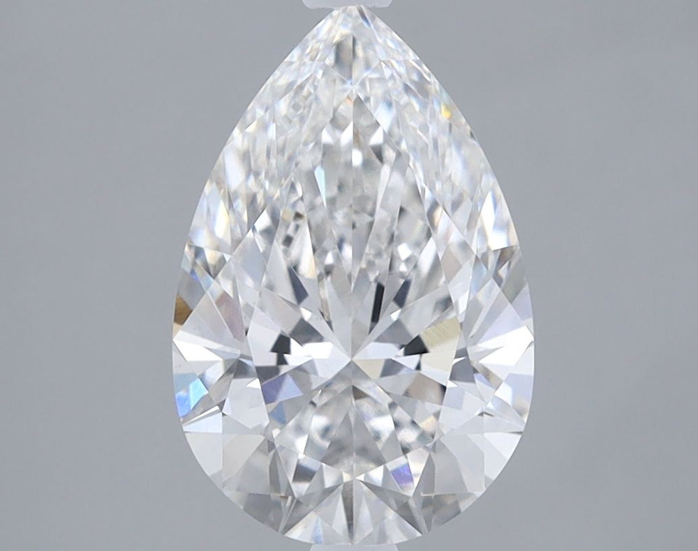 2.24 Carat Pear Lab Diamond with  Cut Diamond in 14KT  view 1
