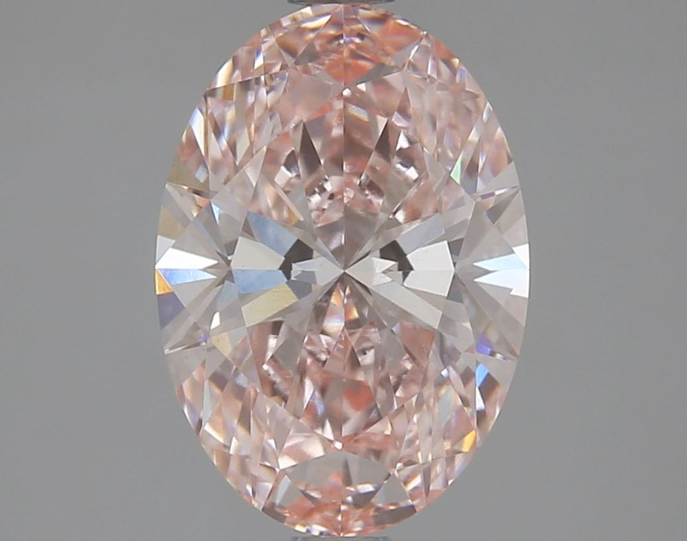 2.5 Carat Oval Lab Diamond with  Cut Diamond in 14KT  view 1
