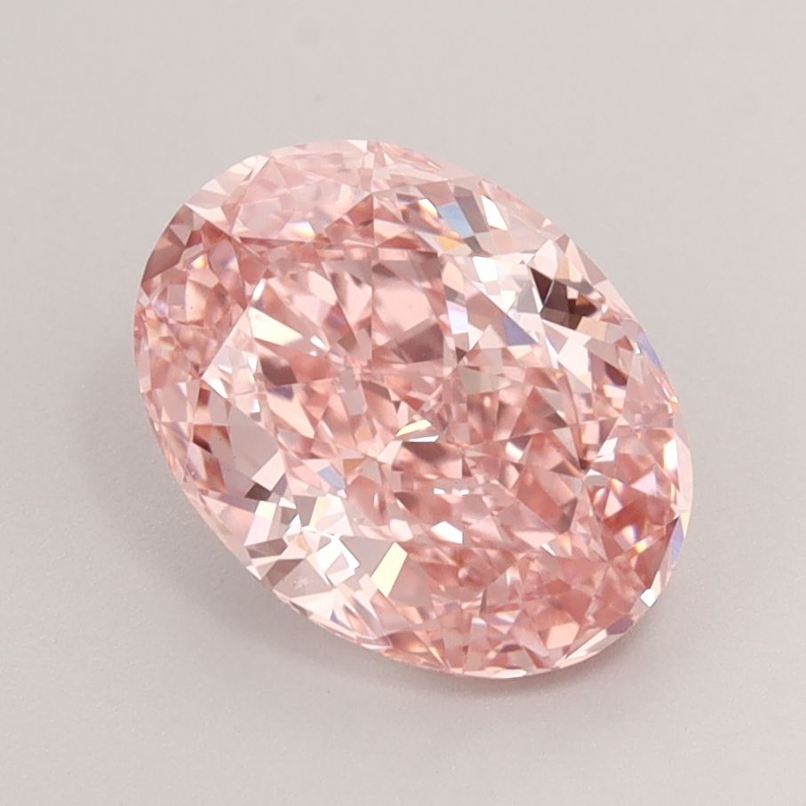 2.28 Carat Oval Lab Diamond with  Cut Diamond in 14KT  view 1

