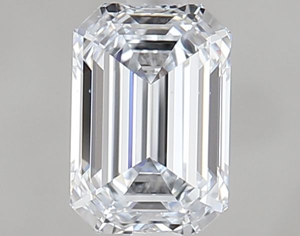 1.04 Carat Emerald Lab Diamond with  Cut Diamond in 14KT  view 1
