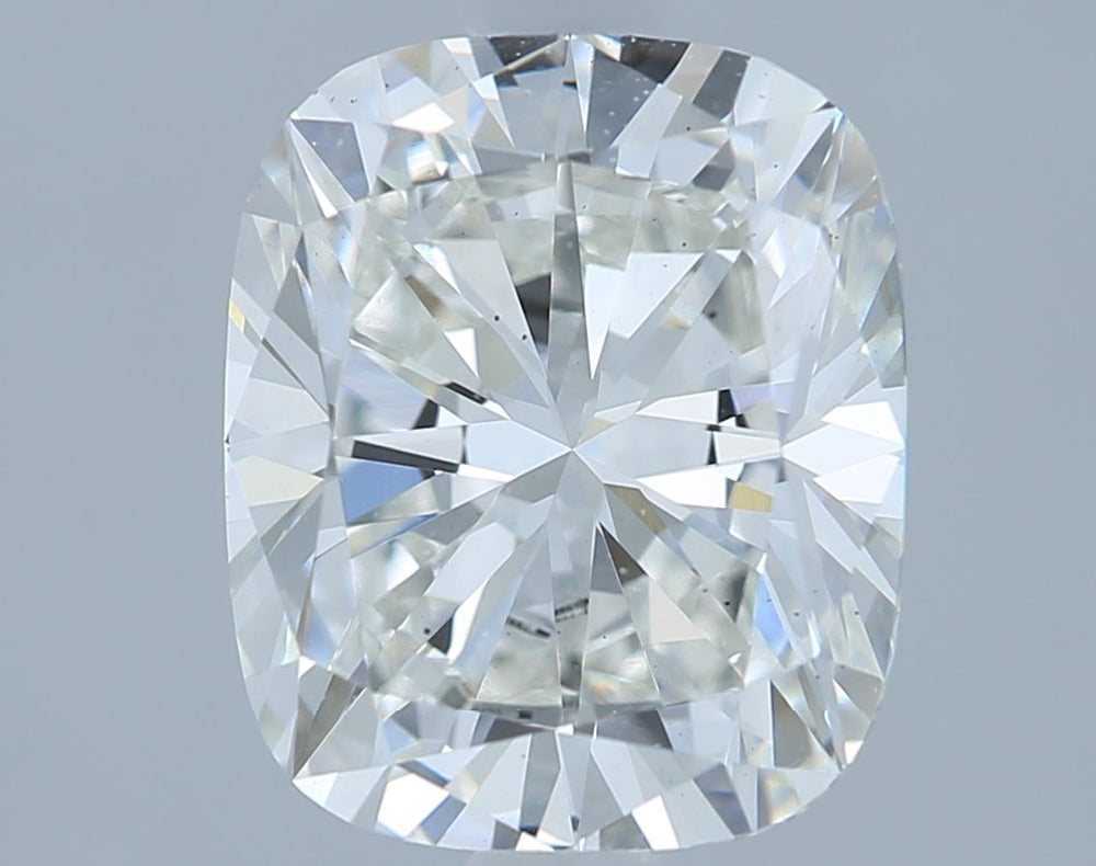 2.1 Carat Cushion Lab Diamond with  Cut Diamond in 14KT  view 1
