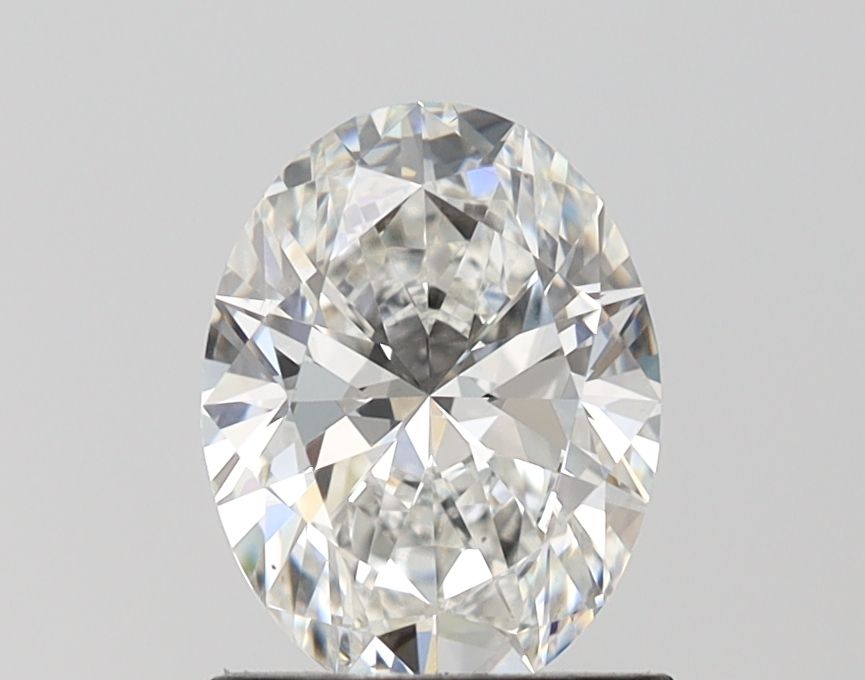 1.42 Carat Oval Lab Diamond with  Cut Diamond in 14KT  view 1
