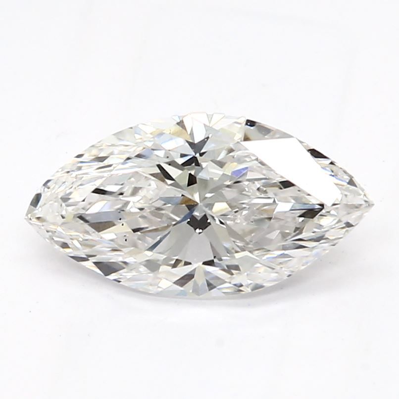 0.54 Carat Marquise Lab Diamond with  Cut Diamond in 14KT  view 1

