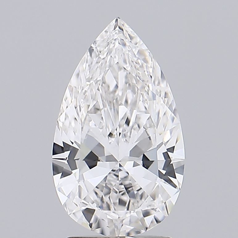 2.24 Carat Pear Lab Diamond with  Cut Diamond in 14KT  view 1
