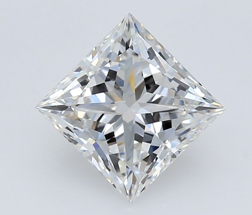 1.56 Carat Princess Lab Diamond with  Cut Diamond in 14KT  view 1
