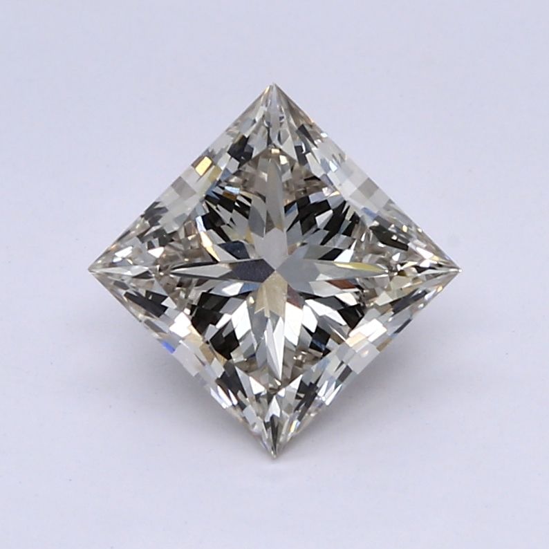 1.51 Carat Princess Lab Diamond with  Cut Diamond in 14KT  view 1
