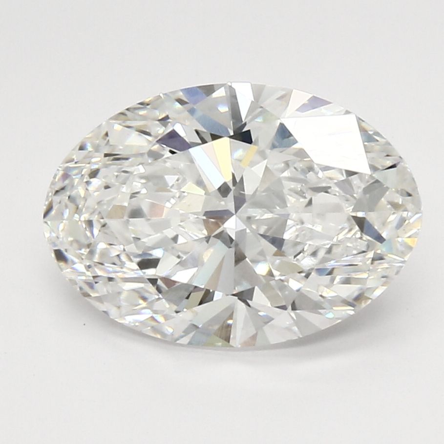 4.22 Carat Oval Lab Diamond with  Cut Diamond in 14KT  view 1
