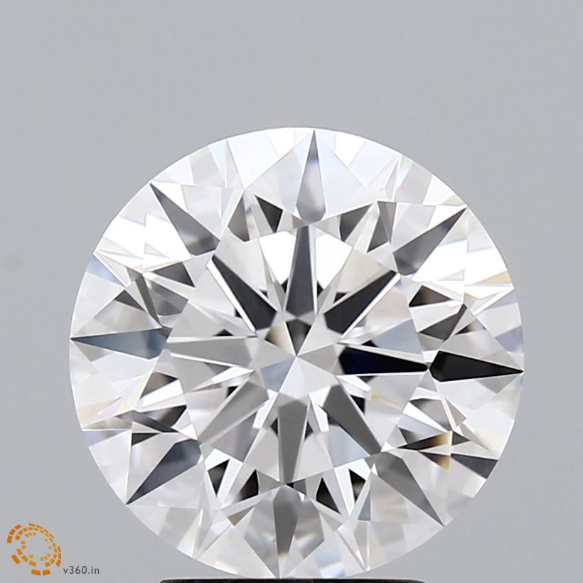 3.59 Carat Round Lab Diamond with  Cut Diamond in 14KT  view 1
