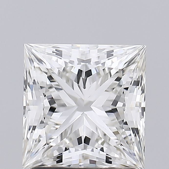 1.8 Carat Princess Lab Diamond with  Cut Diamond in 14KT  view 1
