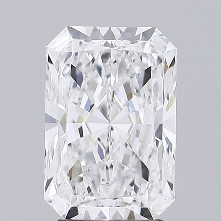 3.02 Carat Radiant Lab Diamond with  Cut Diamond in 14KT  view 1
