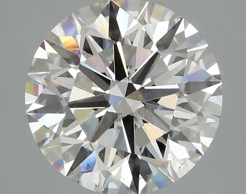 3.55 Carat Round Lab Diamond with  Cut Diamond in 14KT  view 1
