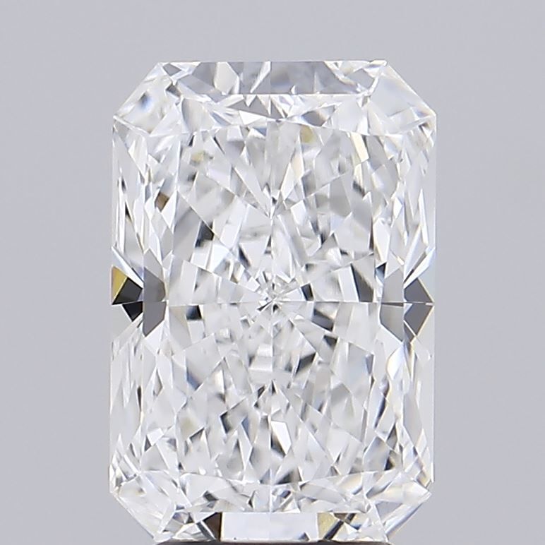 3.5 Carat Radiant Lab Diamond with  Cut Diamond in 14KT  view 1
