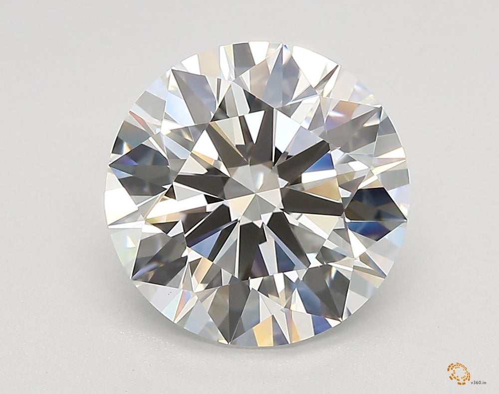 3.62 Carat Round Lab Diamond with  Cut Diamond in 14KT  view 1

