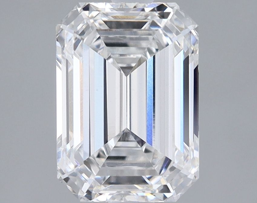 1.81 Carat Emerald Lab Diamond with  Cut Diamond in 14KT  view 1
