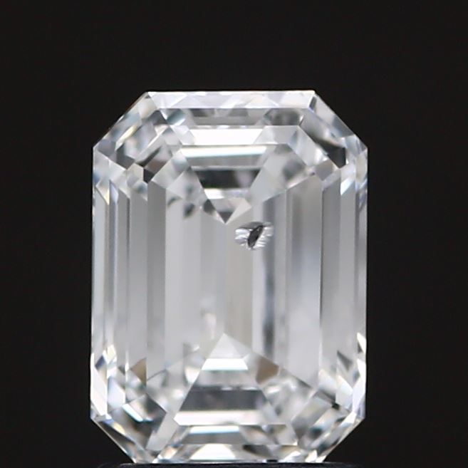 1.84 Carat Emerald Lab Diamond with  Cut Diamond in 14KT  view 1
