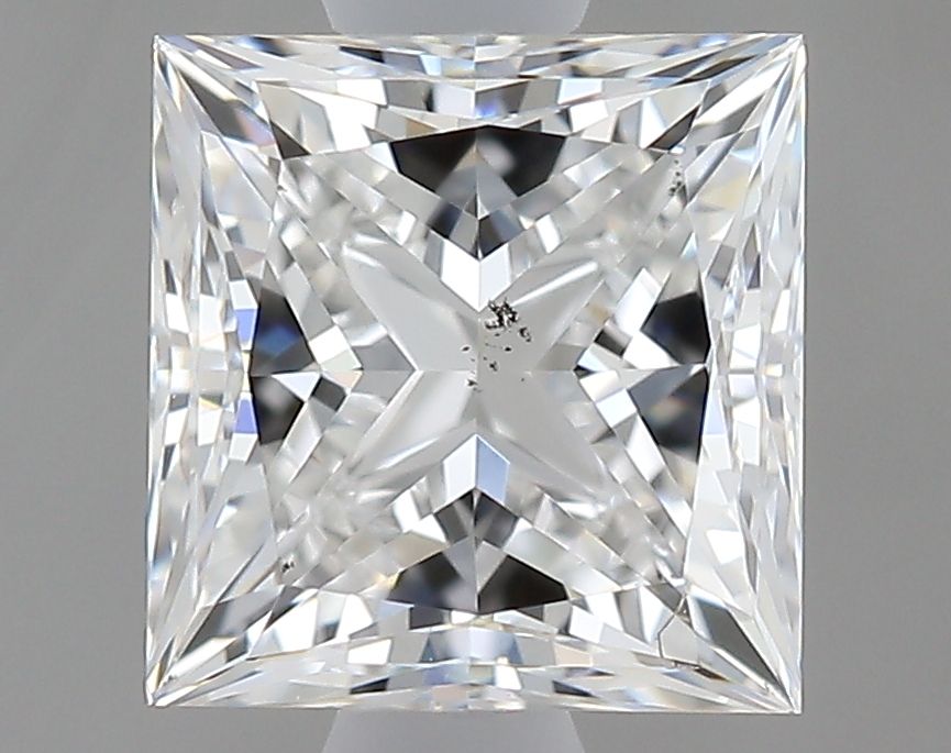 0.92 Carat Princess Natural Diamond with  Cut Diamond in 14KT  view 1
