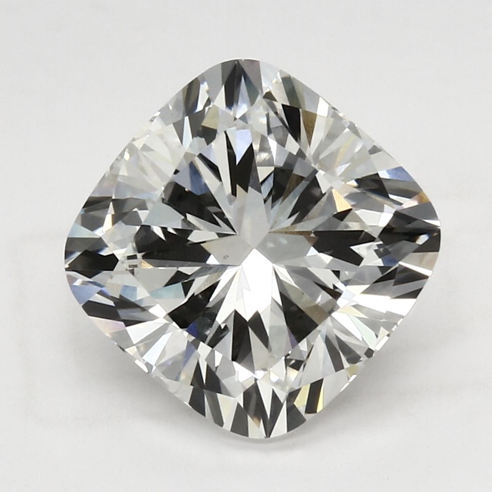 5.86 Carat Cushion Lab Diamond with  Cut Diamond in 14KT  view 1
