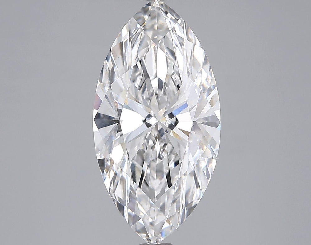 3.7 Carat Marquise Lab Diamond with  Cut Diamond in 14KT  view 1
