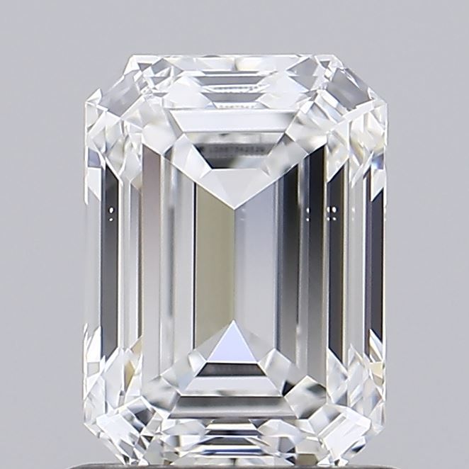 1.01 Carat Emerald Lab Diamond with  Cut Diamond in 14KT  view 1
