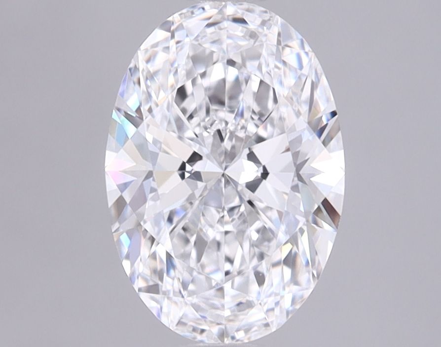 1.05 Carat Oval Lab Diamond with  Cut Diamond in 14KT  view 1
