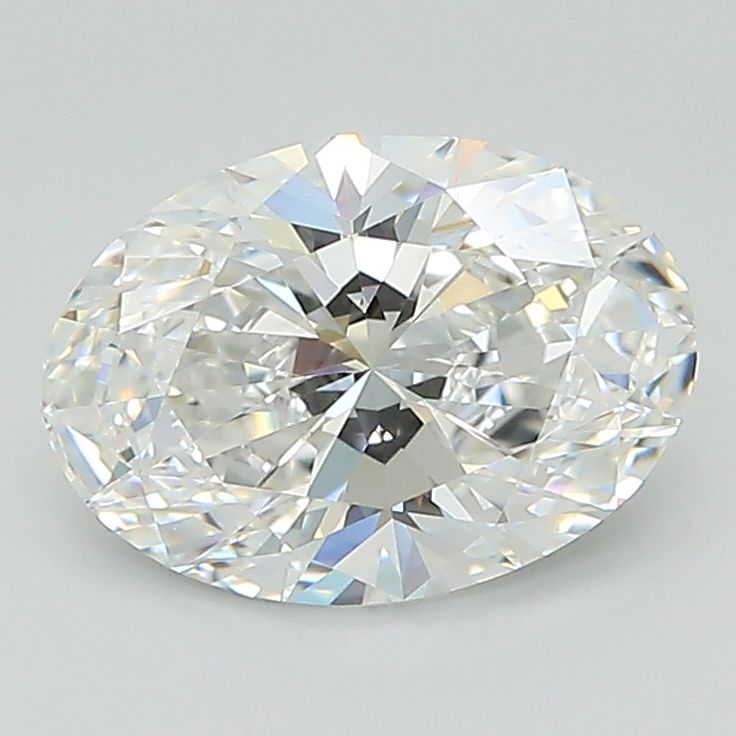 1.52 Carat Oval Lab Diamond with  Cut Diamond in 14KT  view 1
