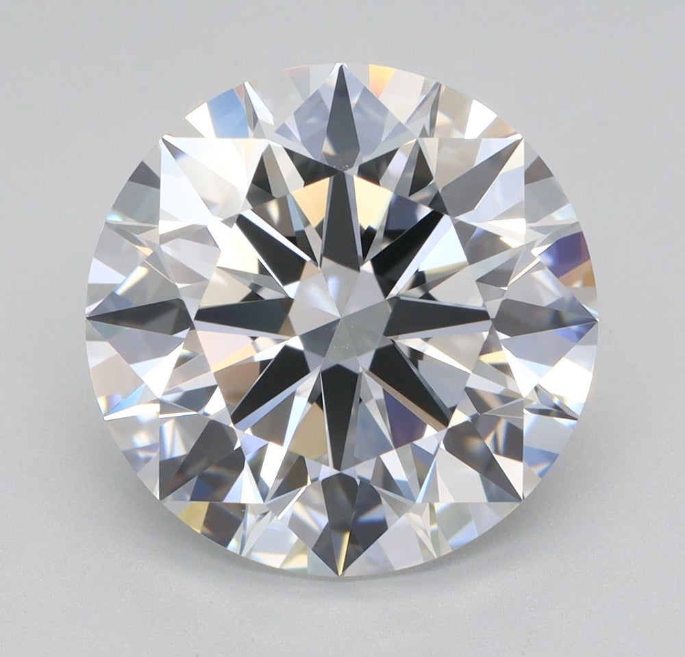 4.23 Carat Round Lab Diamond with  Cut Diamond in 14KT  view 1
