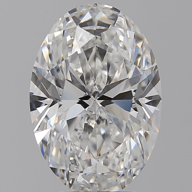 5.0 Carat Oval Lab Diamond with  Cut Diamond in 14KT  view 1
