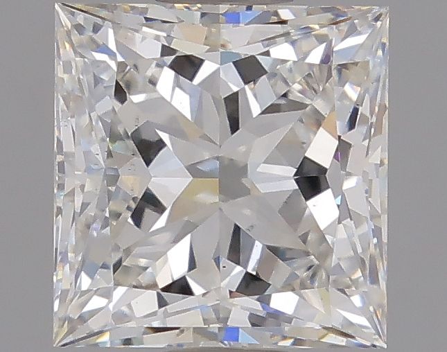 1.9 Carat Princess Lab Diamond with  Cut Diamond in 14KT  view 1
