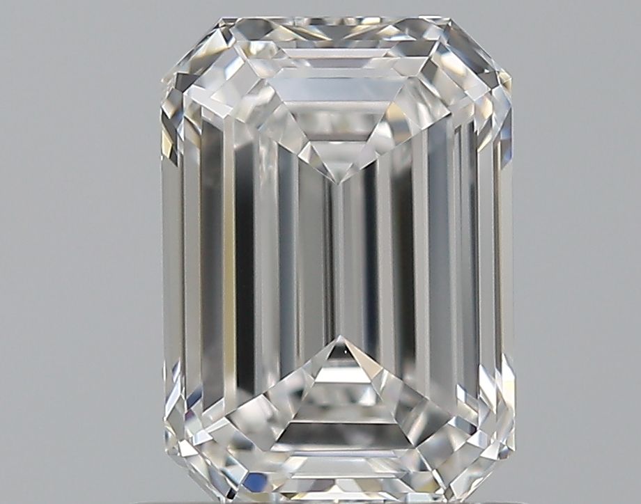 1.0 Carat Emerald natural Diamond with  Cut Diamond in 14KT  view 1
