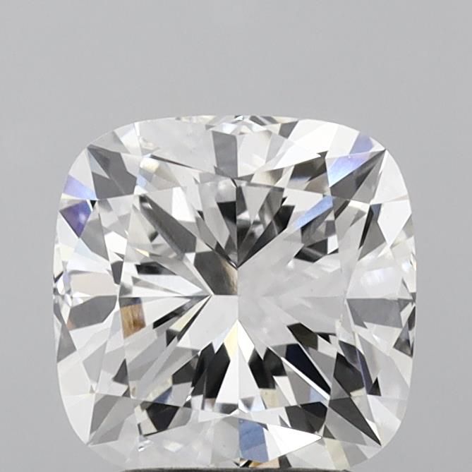 2.71 Carat Cushion Lab Diamond with  Cut Diamond in 14KT  view 1
