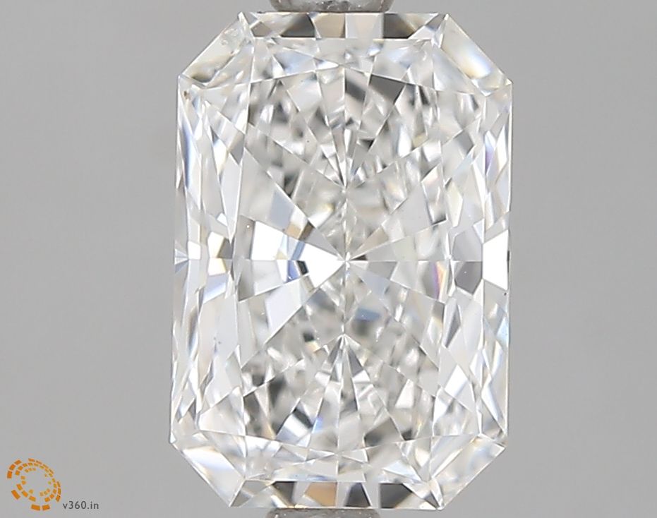 1.51 Carat Radiant Lab Diamond with  Cut Diamond in 14KT  view 1
