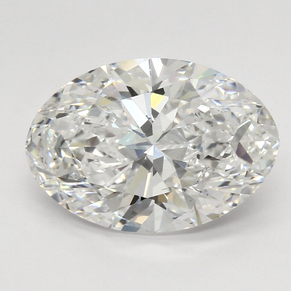 4.3 Carat Oval Lab Diamond with  Cut Diamond in 14KT  view 1
