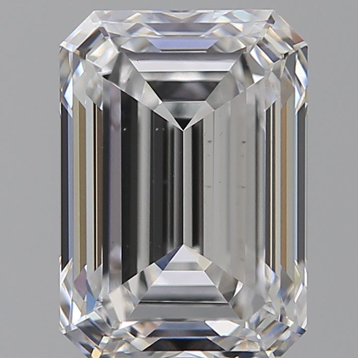 3.53 Carat Emerald Lab Diamond with  Cut Diamond in 14KT  view 1
