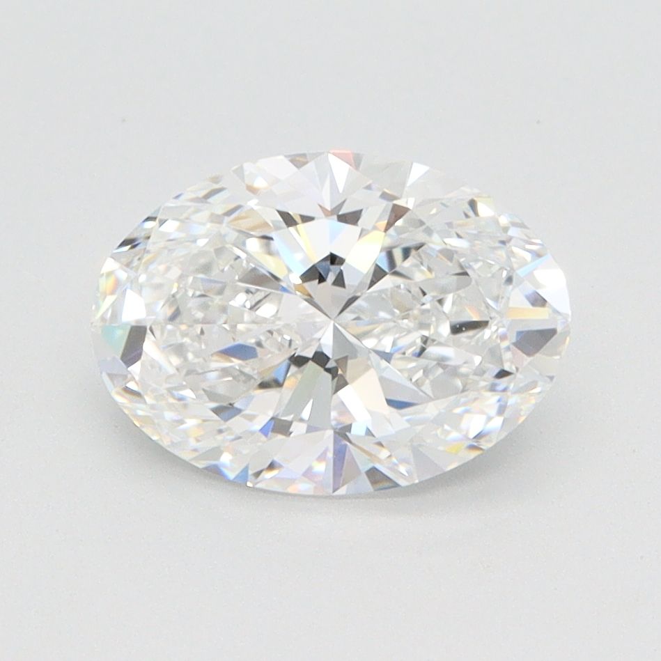1.5 Carat Oval Lab Diamond with  Cut Diamond in 14KT  view 1
