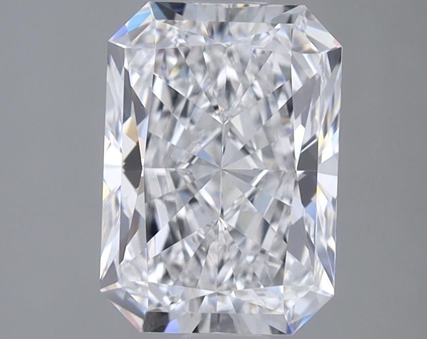 2.05 Carat Radiant Lab Diamond with  Cut Diamond in 14KT  view 1
