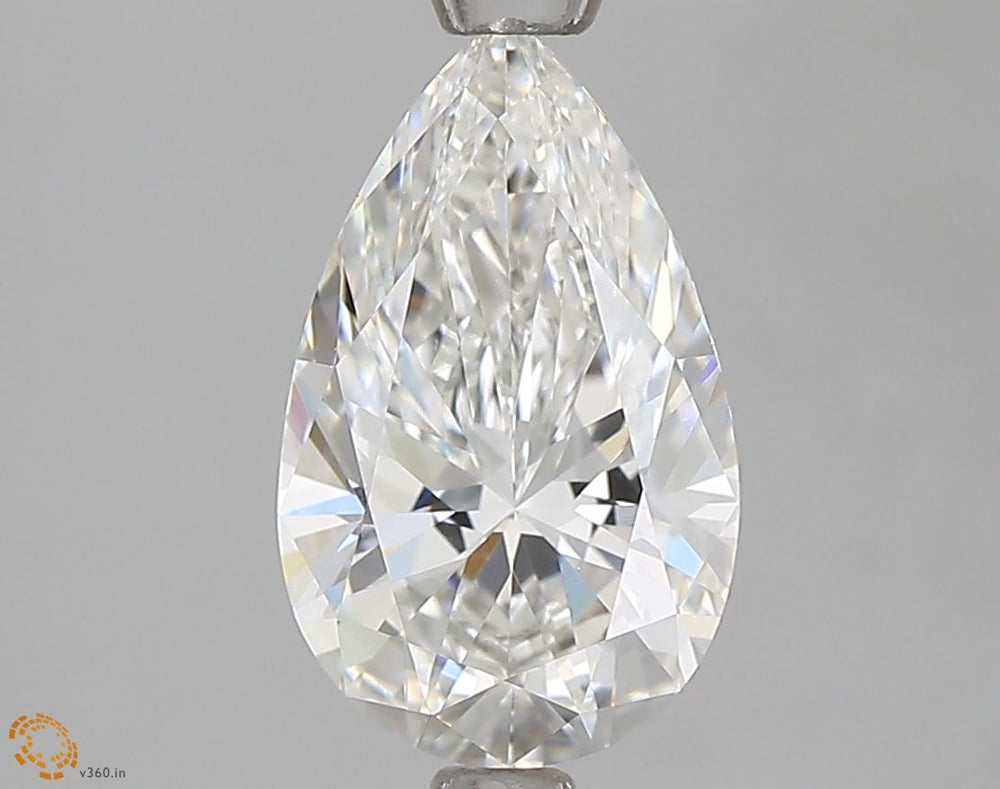 1.51 Carat Pear Lab Diamond with  Cut Diamond in 14KT  view 1
