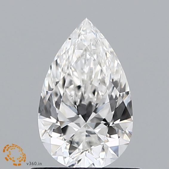 0.71 Carat Pear Lab Diamond with  Cut Diamond in 14KT  view 1
