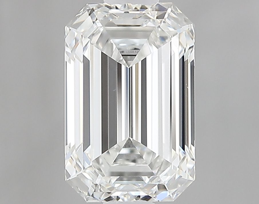 1.13 Carat Emerald Lab Diamond with  Cut Diamond in 14KT  view 1
