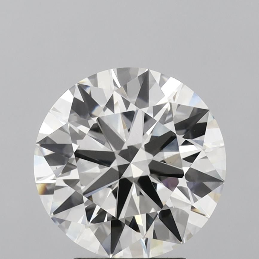 3.77 Carat Round Lab Diamond with  Cut Diamond in 14KT  view 1

