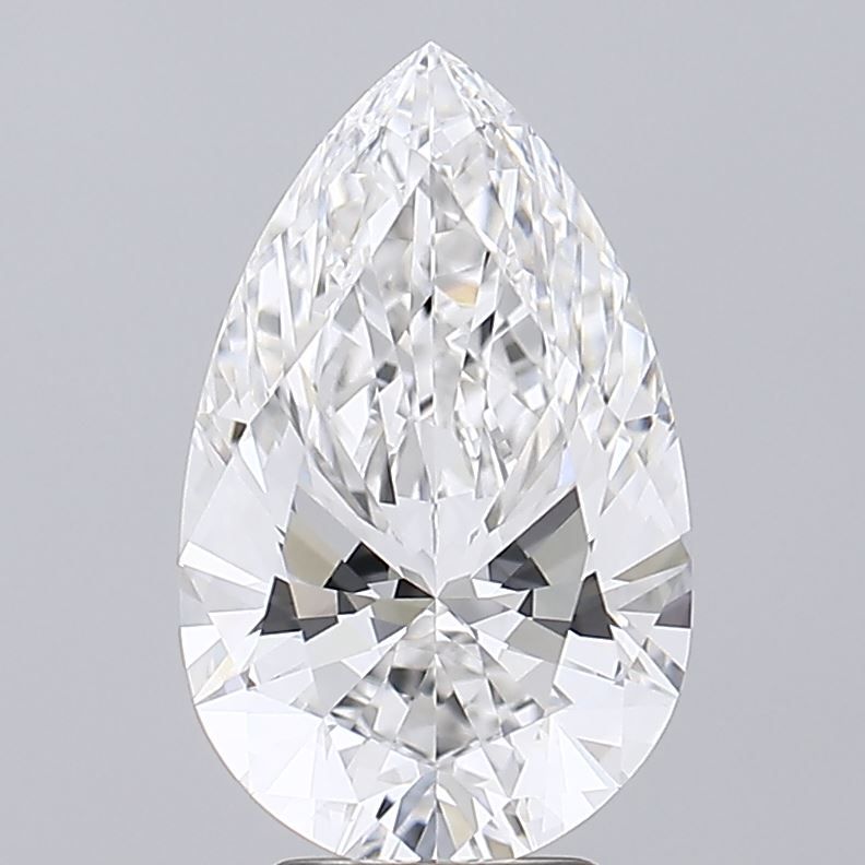 4.3 Carat Pear Lab Diamond with  Cut Diamond in 14KT  view 1

