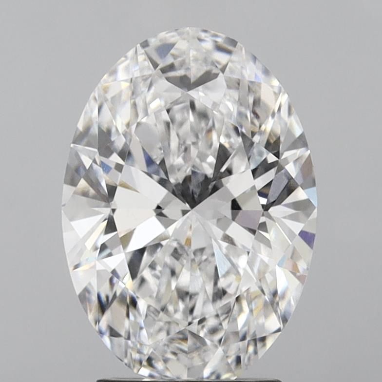 3.1 Carat Oval Lab Diamond with  Cut Diamond in 14KT  view 1
