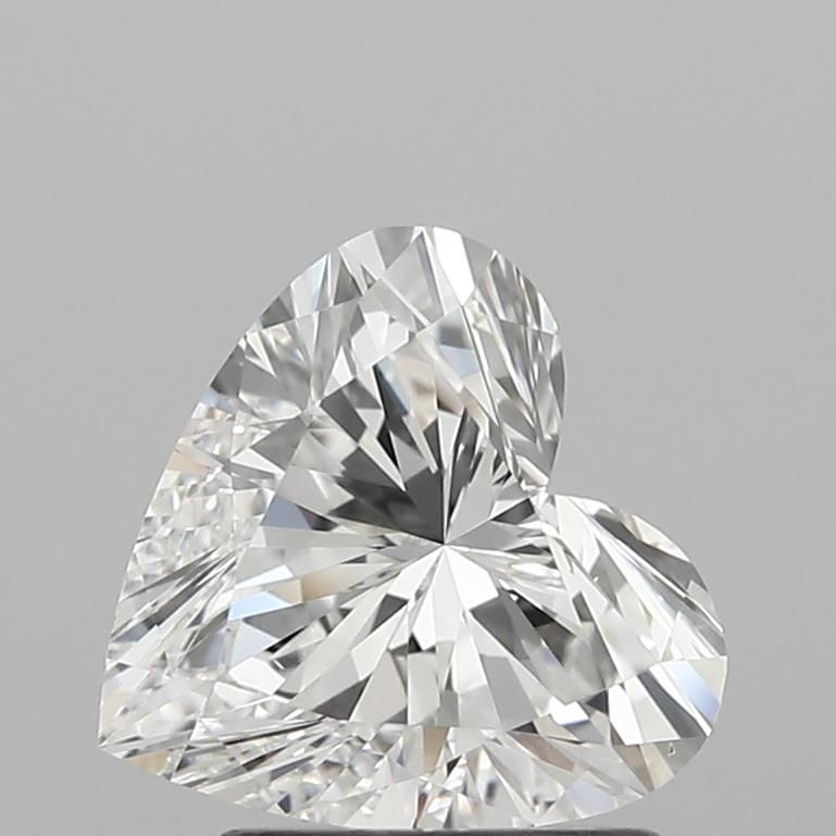 1.5 Carat Heart Lab Diamond with  Cut Diamond in 14KT  view 1
