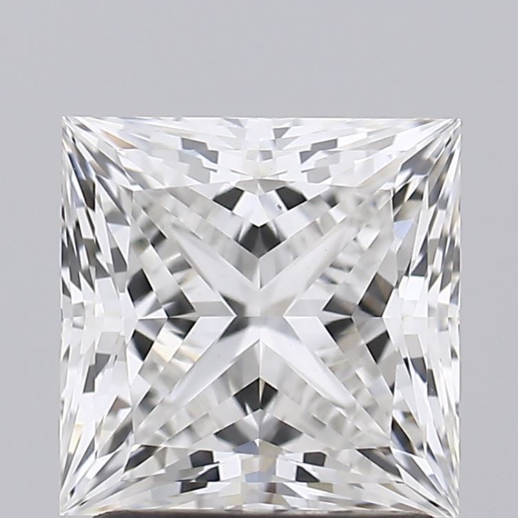 1.91 Carat Princess Lab Diamond with  Cut Diamond in 14KT  view 1
