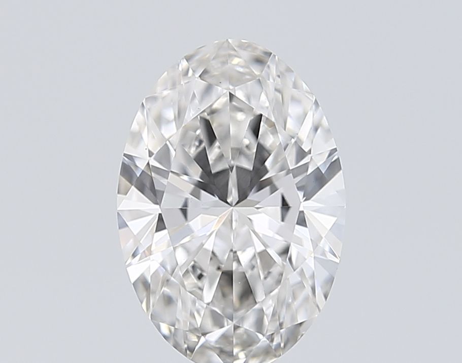 1.03 Carat Oval Lab Diamond with  Cut Diamond in 14KT  view 1
