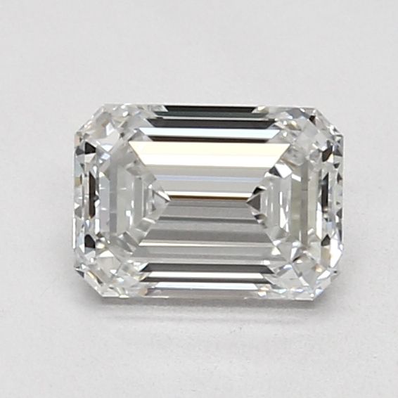 1.0 Carat Emerald Lab Diamond with  Cut Diamond in 14KT  view 1
