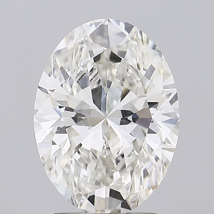 2.12 Carat Oval Lab Diamond with  Cut Diamond in 14KT  view 1
