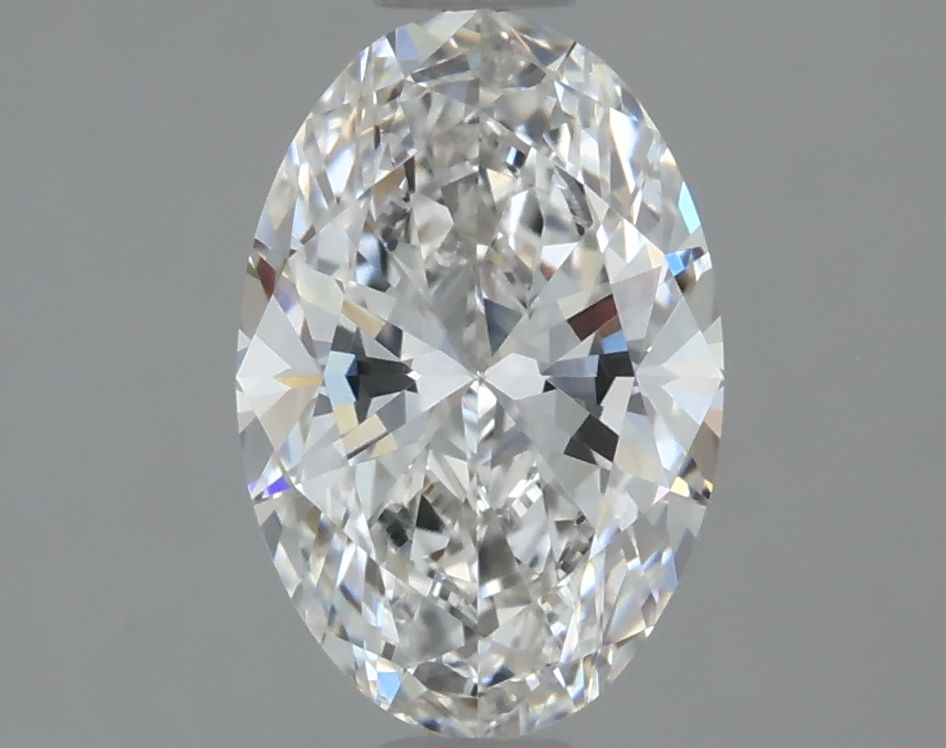 1.0 Carat Oval Lab Diamond with  Cut Diamond in 14KT  view 1
